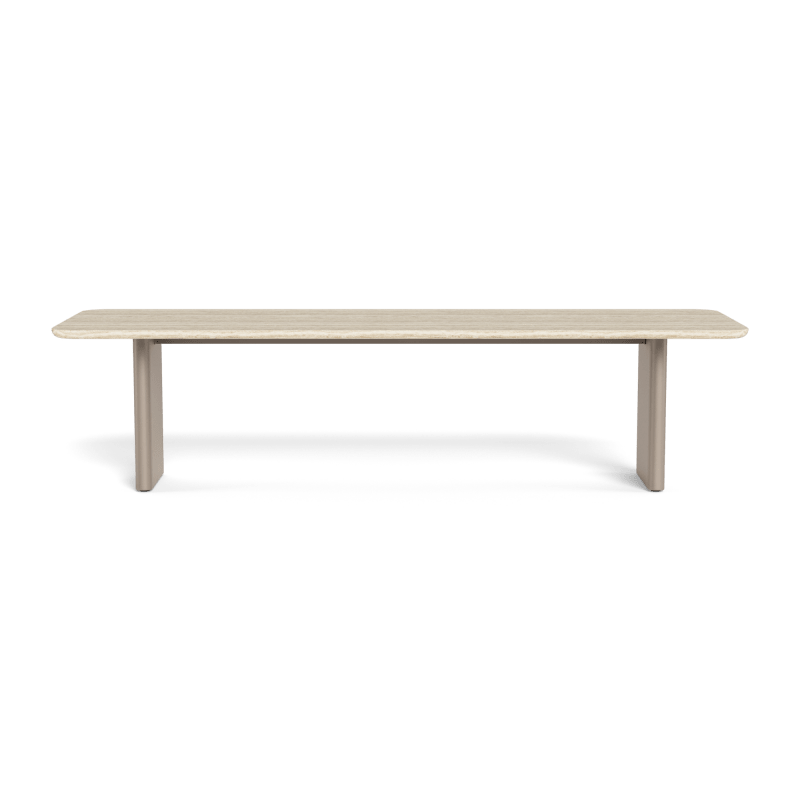 Victoria Aluminum Stone Dining Table 120"