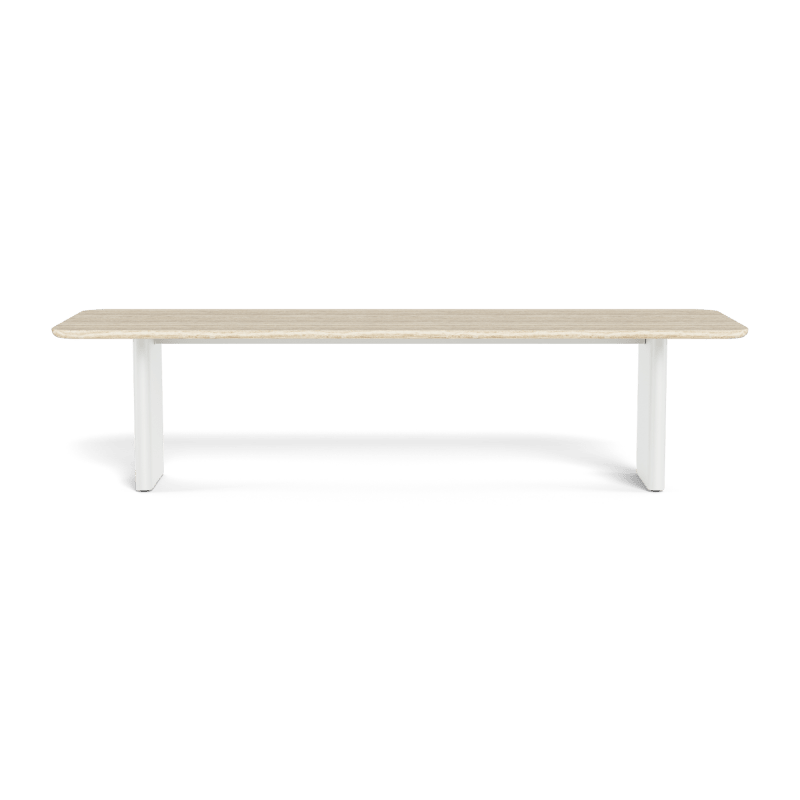 Victoria Aluminum Stone Dining Table 120"