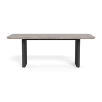 Victoria Aluminum Stone Dining Table 81"