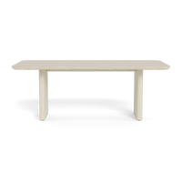 Victoria Aluminum Stone Dining Table 81"