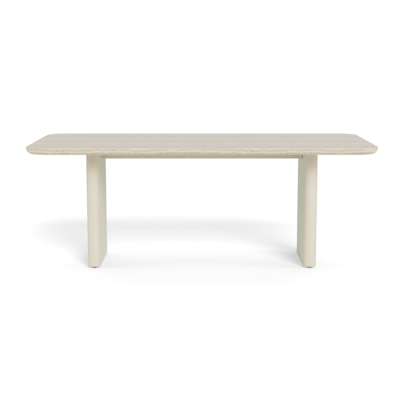 Victoria Aluminum Stone Dining Table 81"