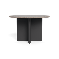Victoria Aluminum Stone Round Dining Table 48"