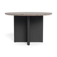 Victoria Aluminum Stone Round Dining Table 48"