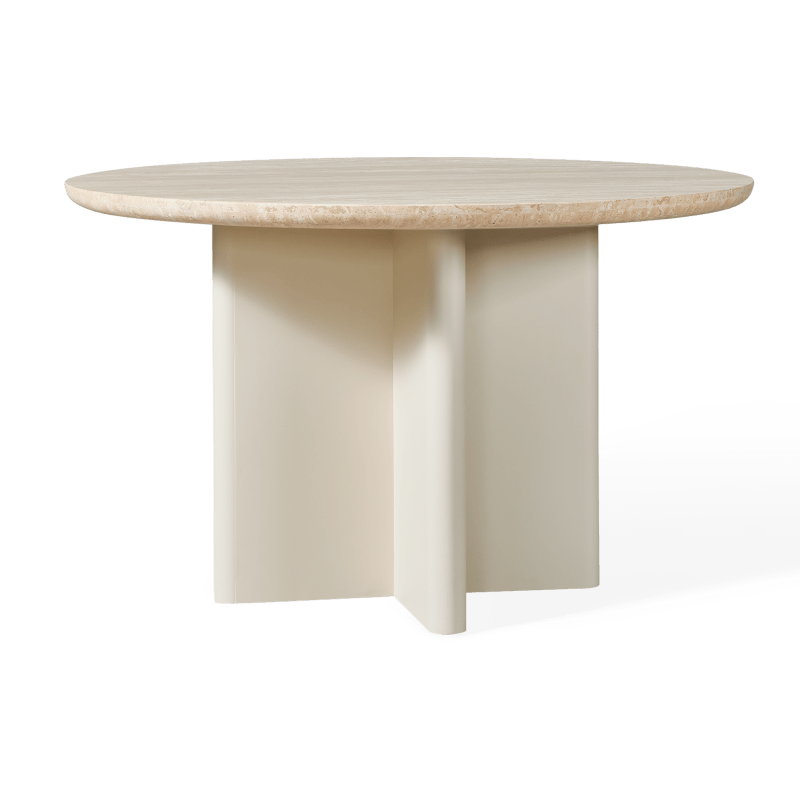Victoria Aluminum Stone Round Dining Table 48"