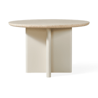 Victoria Aluminum Stone Round Dining Table 48"