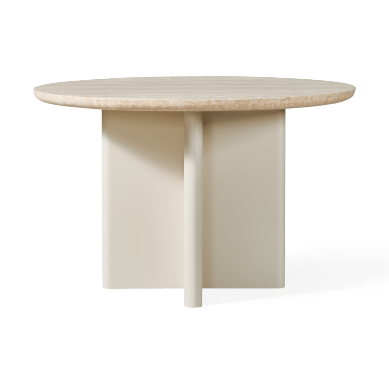 Victoria Aluminum Stone Round Dining Table 48"