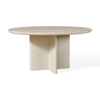 Victoria Aluminum Stone Round Dining Table 60"