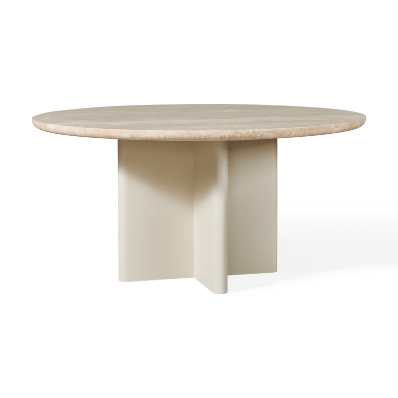 Victoria Aluminum Stone Round Dining Table 60"