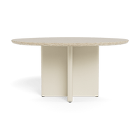 Victoria Aluminum Stone Round Dining Table 60"
