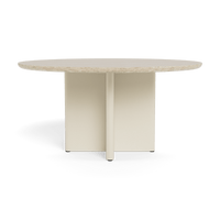 Victoria Aluminum Stone Round Dining Table 60"