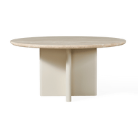 Victoria Aluminum Stone Round Dining Table 60"