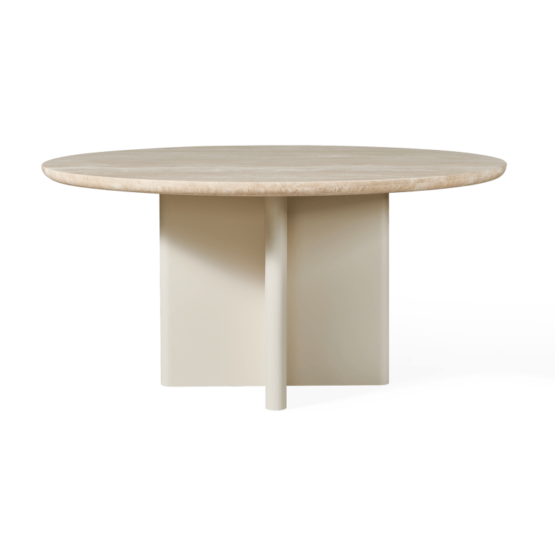 Victoria Aluminum Stone Round Dining Table 60"
