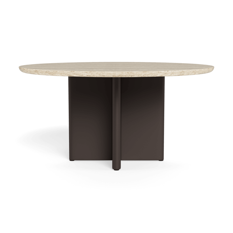Victoria Aluminum Stone Round Dining Table 60"
