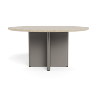 Victoria Aluminum Stone Round Dining Table 60"