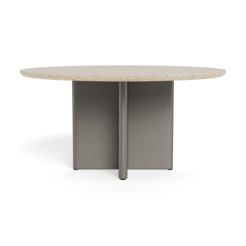 Victoria Aluminum Stone Round Dining Table 60"