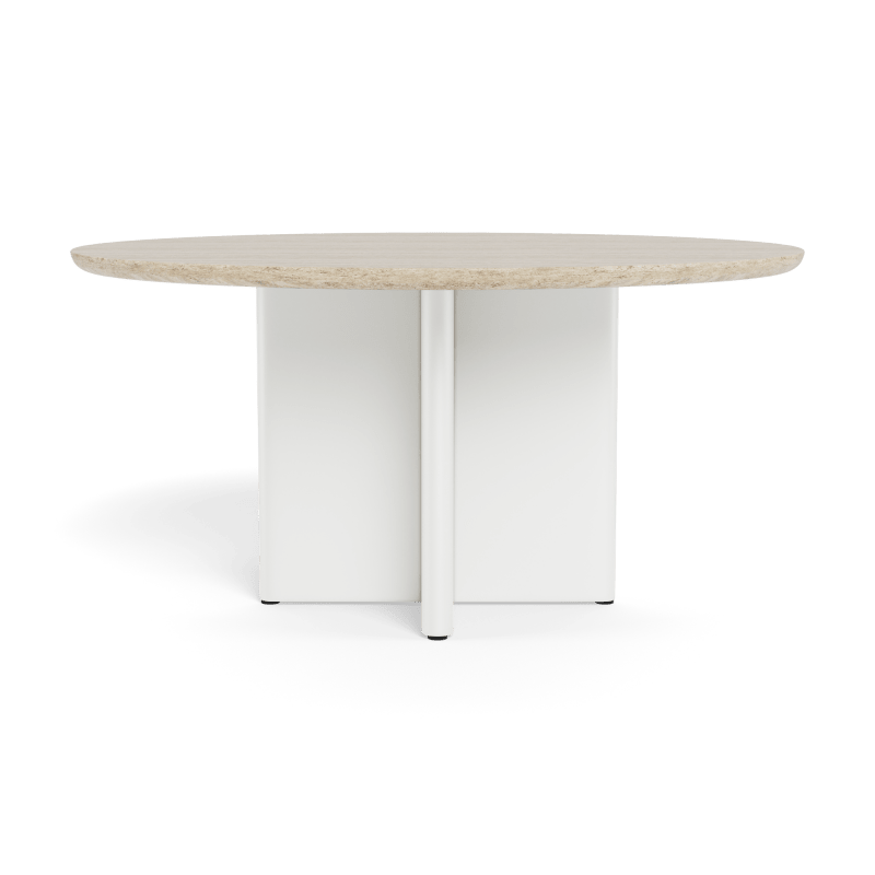 Victoria Aluminum Stone Round Dining Table 60"