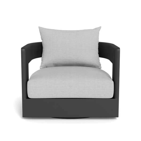 VICTORIA ALUMINUM Swivel Lounge Chair | Aluminum Asteroid, Monterey Silver,