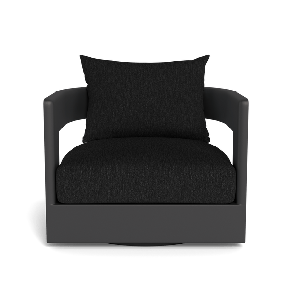 VICTORIA ALUMINUM Swivel Lounge Chair | Aluminum Asteroid, Pebble Charcoal,