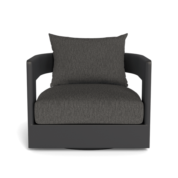 VICTORIA ALUMINUM Swivel Lounge Chair | Aluminum Asteroid, Pebble Smoke,