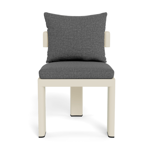 Victoria Armless Dining Chair | Aluminum Bone, Siesta Slate,