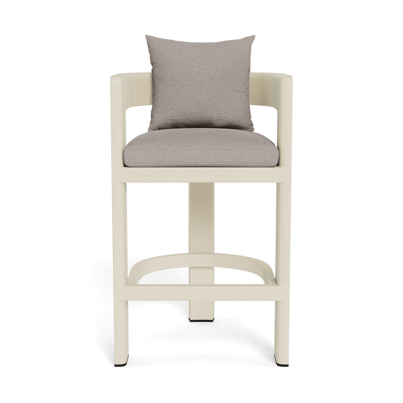 Victoria Bar Stool | Aluminum Bone, Riviera Stone,