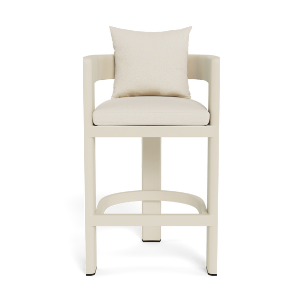 Victoria Bar Stool | Aluminum Bone, Siesta Ivory,