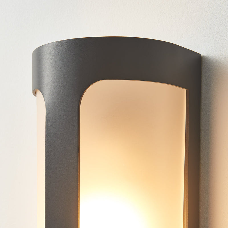 Victoria Outdoor Sconce | Aluminum Asteroid, Frosted Glass,