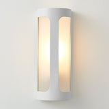 Victoria Outdoor Sconce | Aluminum White, Frosted Glass,