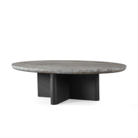 Victoria Aluminum Oval Stone Coffee Table