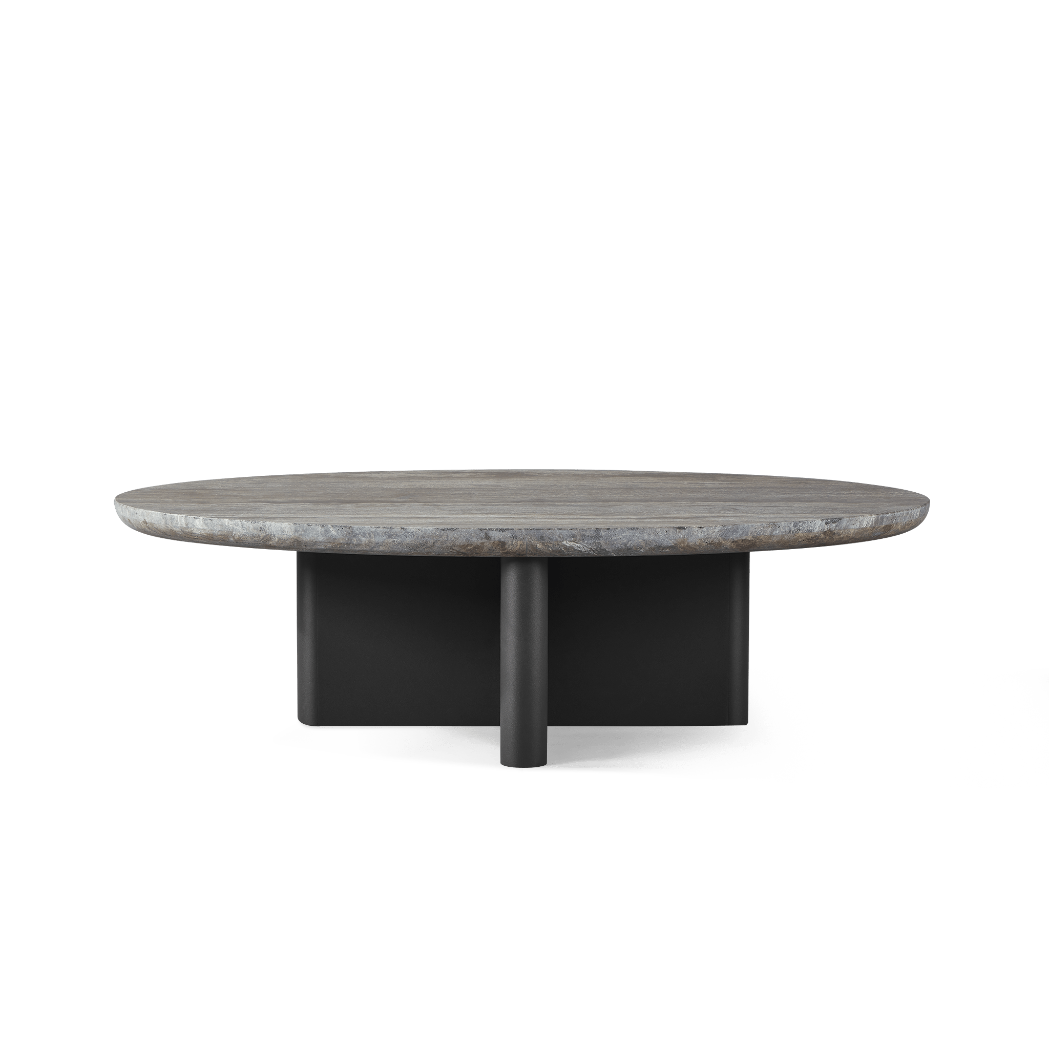 Victoria Aluminum Oval Stone Coffee Table