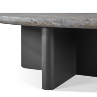 Victoria Aluminum Oval Stone Coffee Table