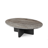 Victoria Aluminum Oval Stone Coffee Table