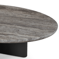 Victoria Aluminum Oval Stone Coffee Table
