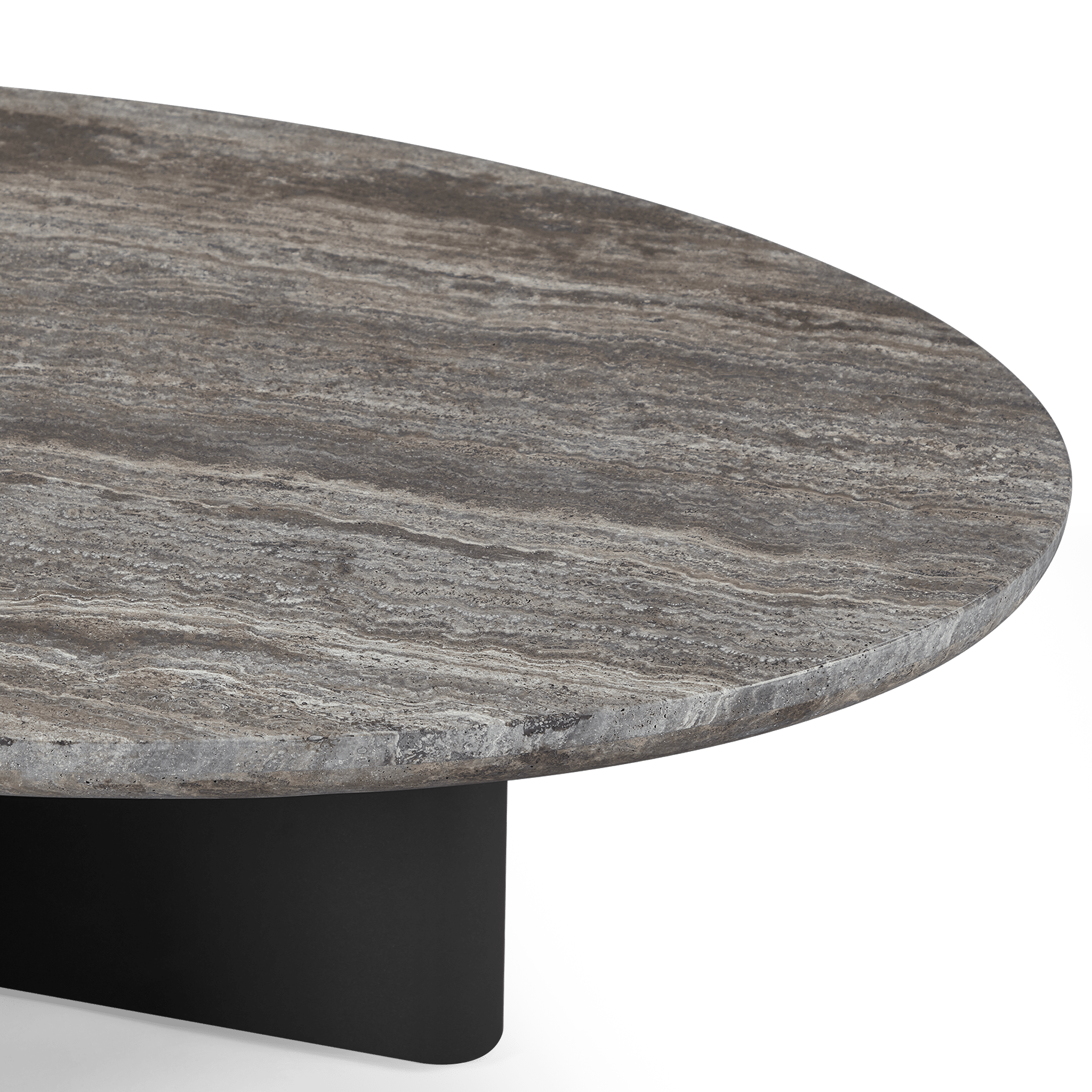 Victoria Aluminum Oval Stone Coffee Table
