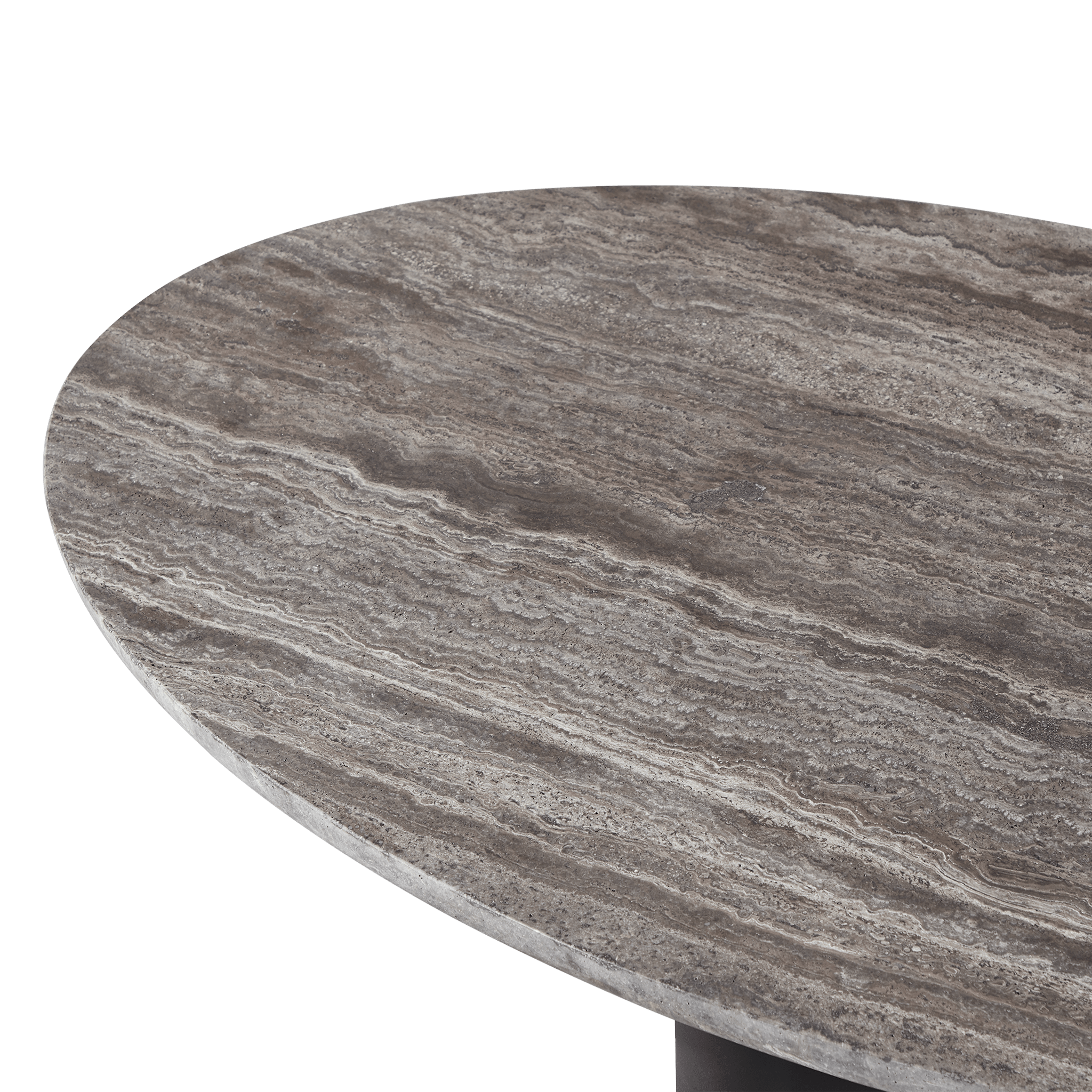 Victoria Aluminum Oval Stone Coffee Table