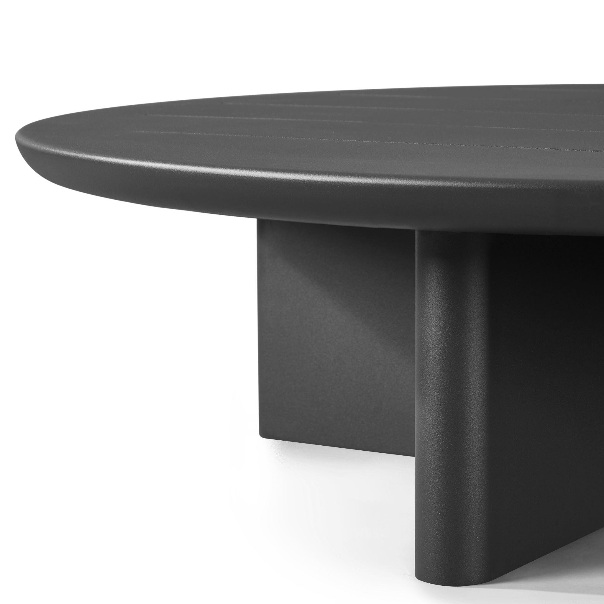 Victoria Aluminum Round Slatted Coffee Table