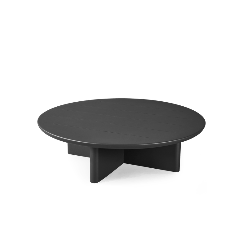 Victoria Round Slatted Coffee Table | Aluminum Asteroid, ,
