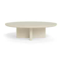 Victoria Aluminum Round Slatted Coffee Table
