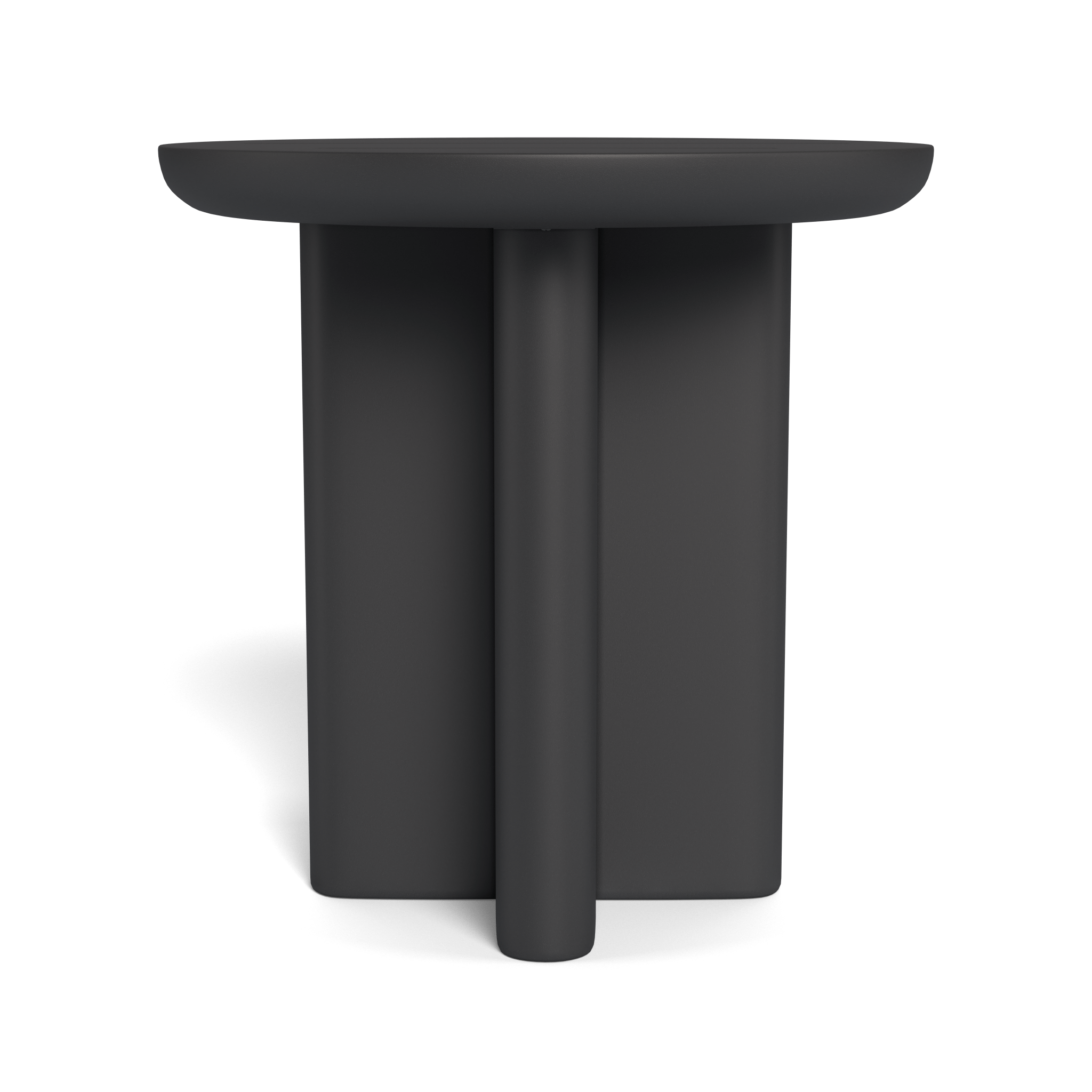 Victoria Aluminum Round Slatted Side Table