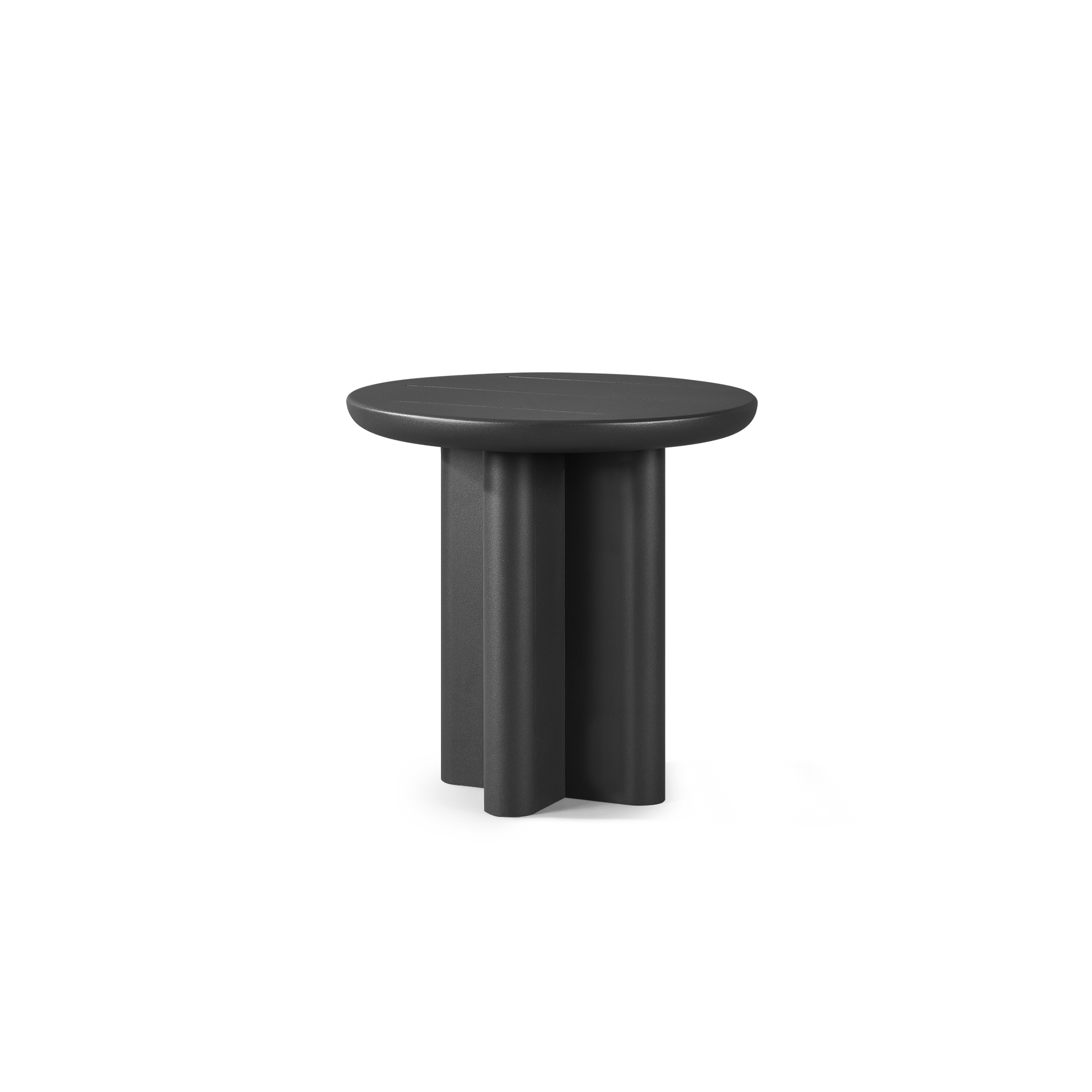Victoria Aluminum Round Slatted Side Table