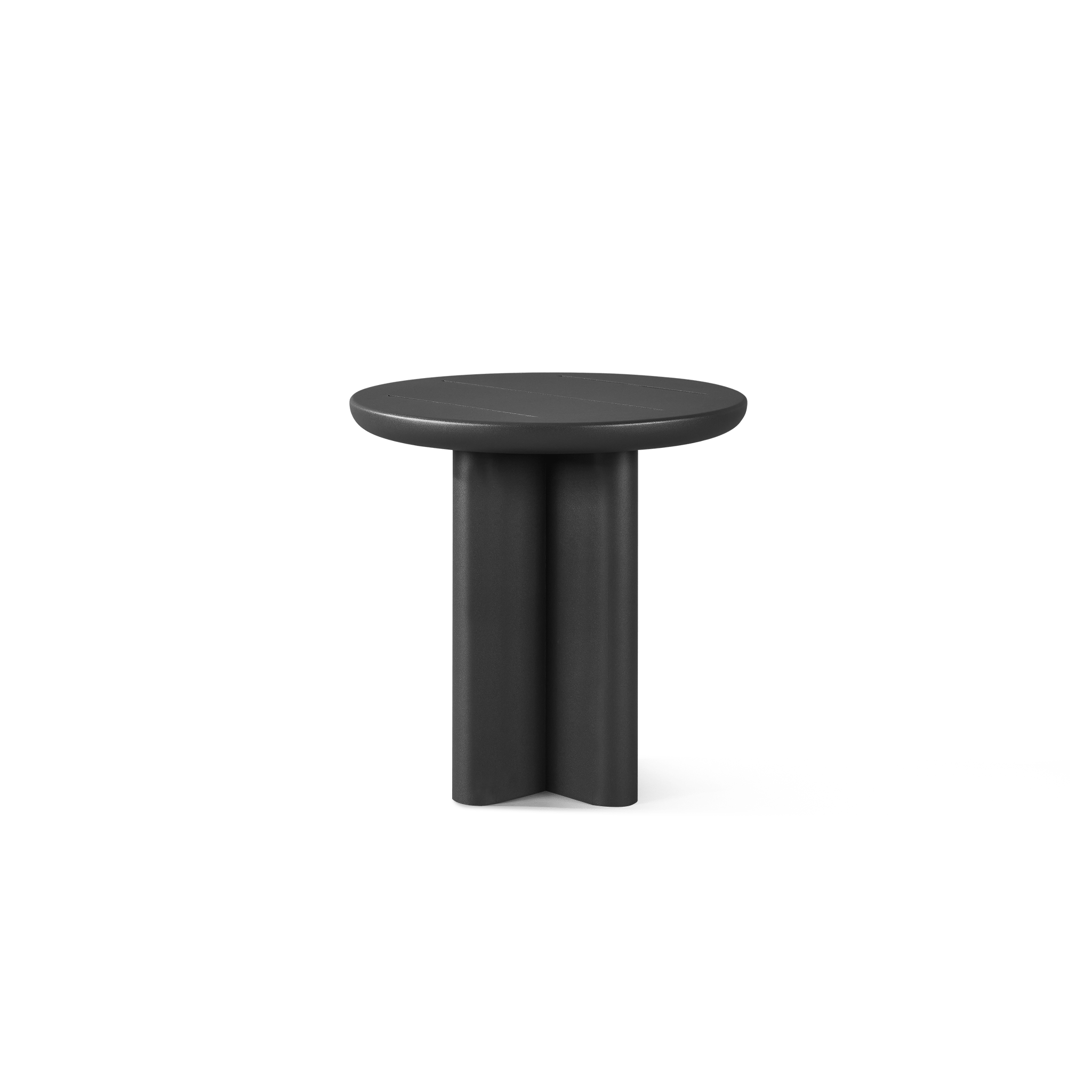 Victoria Aluminum Round Slatted Side Table