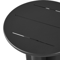 Victoria Aluminum Round Slatted Side Table