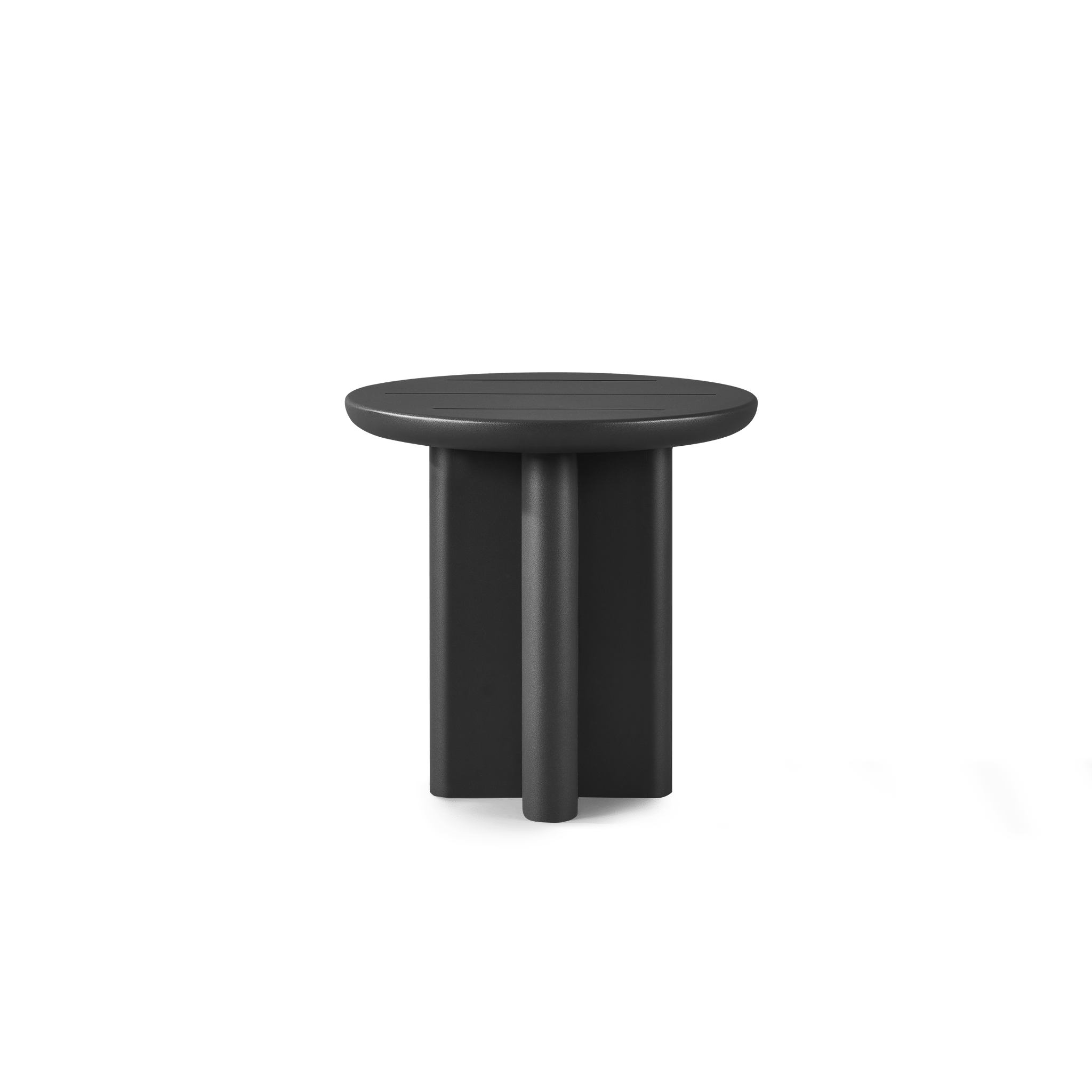 Victoria Aluminum Round Slatted Side Table