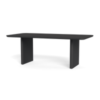 Victoria Aluminum Slatted Dining Table 81"