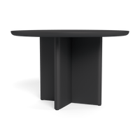 Victoria Aluminum Slatted Round Dining Table 48"