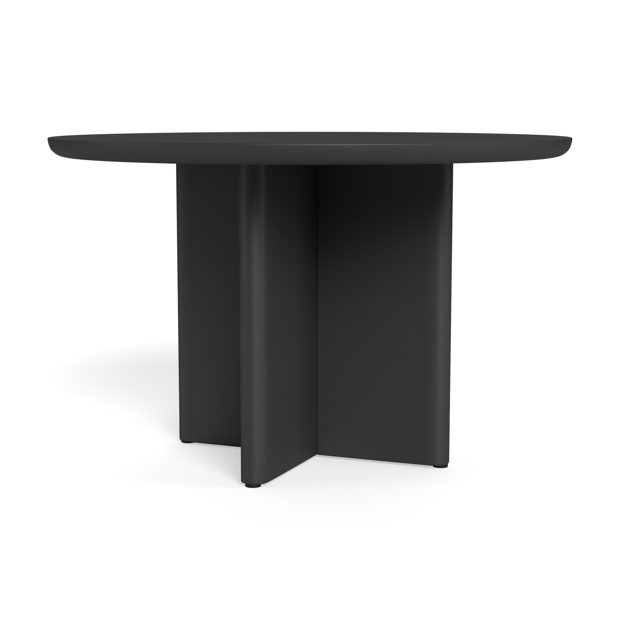 Victoria Aluminum Slatted Round Dining Table 48"