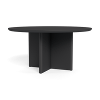 Victoria Aluminum Slatted Round Dining Table 60"