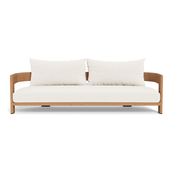 Victoria Teak 3 Seat Sofa | Teak Natural, Altona Snow,