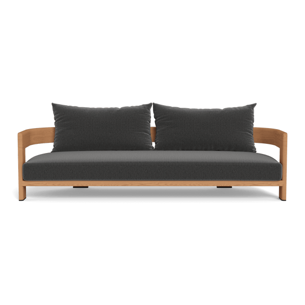 Victoria Teak 3 Seat Sofa | Teak Natural, Marley Boulder,