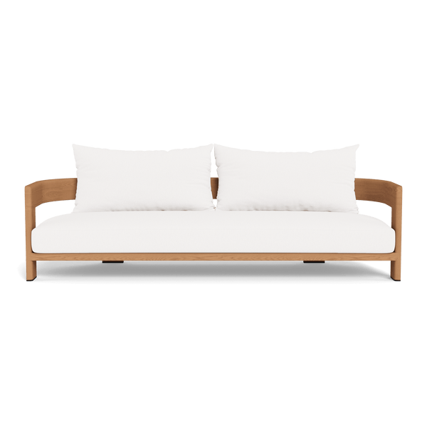 Victoria Teak 3 Seat Sofa | Teak Natural, Pebble White,
